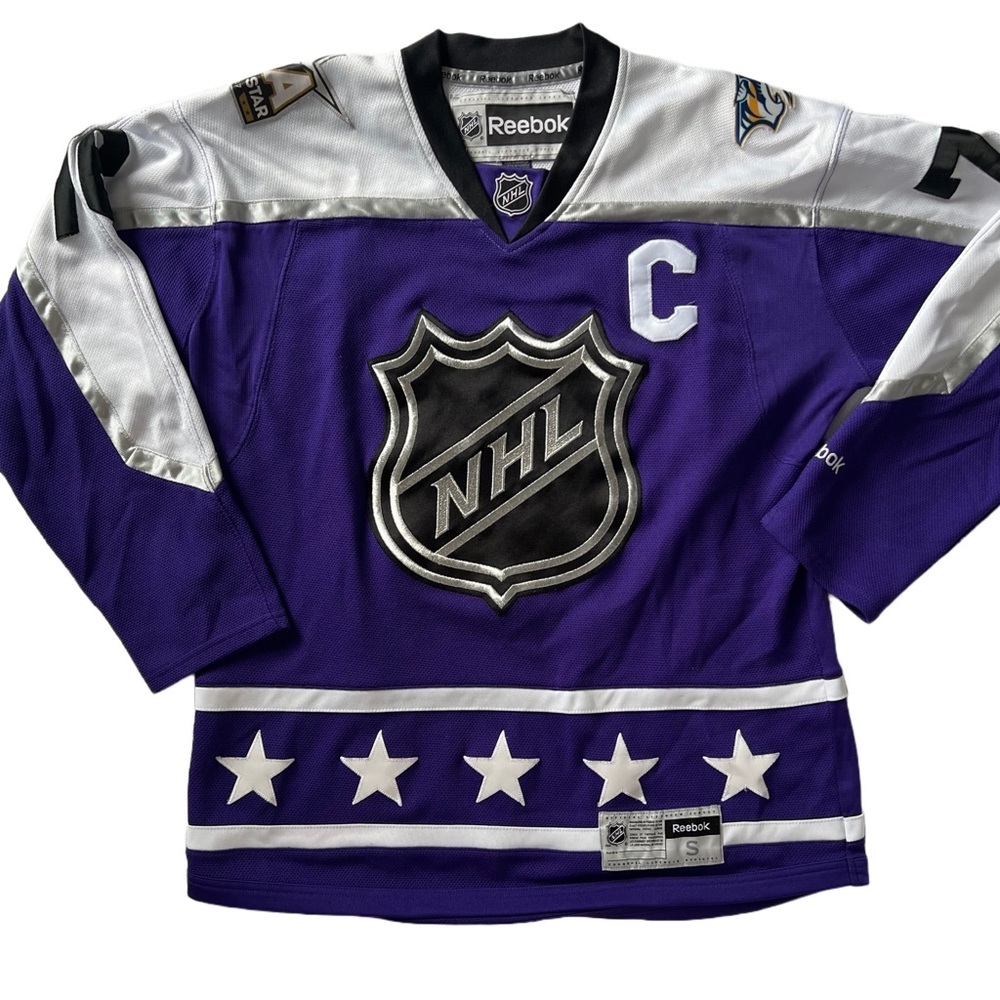 NHL / REEBOK / PK SUBBAN PURPLE & WHITE 2017 COLLECTIBLE ALL STAR JERSEY SMALL